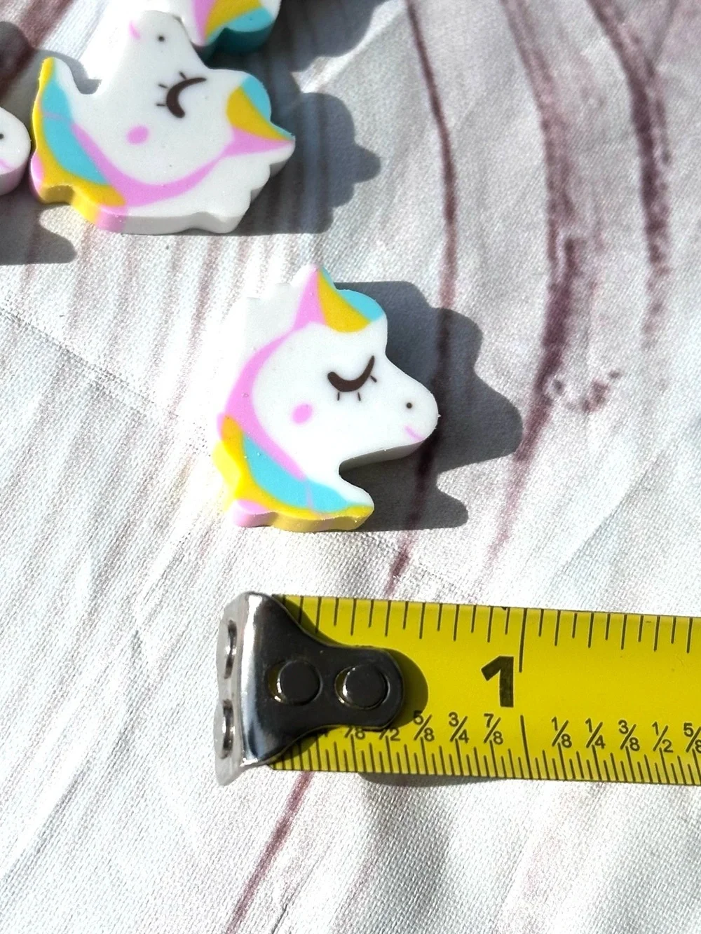 12 Rainbow Unicorn Pencil Set with Pastel Designs and Eraser Toppers